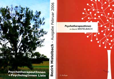 Bild: Adressbroschüren PsychotherapeutInnen Mistelbachs